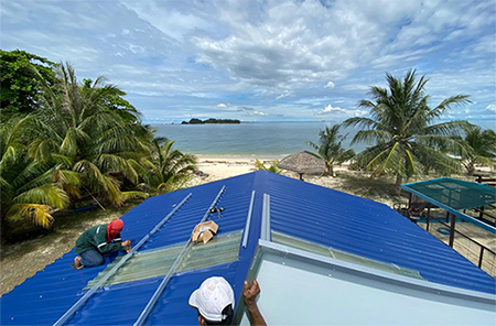 5.5KW Solar System Government Project for a Turtle Island 